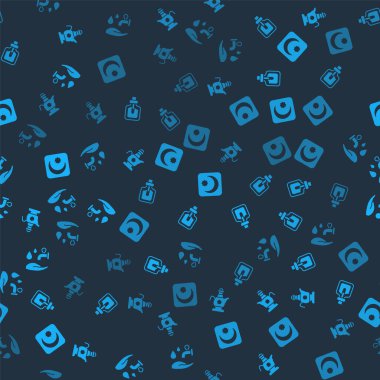 İslami çaydanlığı, parfümü, yıldızı, hilal ve Wudhu 'yu kusursuz desene ayarlayın. Vektör