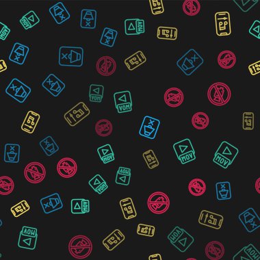 Hoparlör, MOV dosyası, müzik çalar ve içki yasağı ayarlayın. Kusursuz şablon üzerine video kaydı yok. Vektör