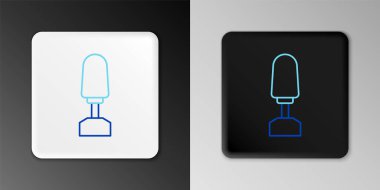 Manikür simgesi için Line Milling kesicisi gri arkaplanda izole edildi. Manikür için bir cihaz. Manikür aletleri. Renkli taslak konsepti. Vektör