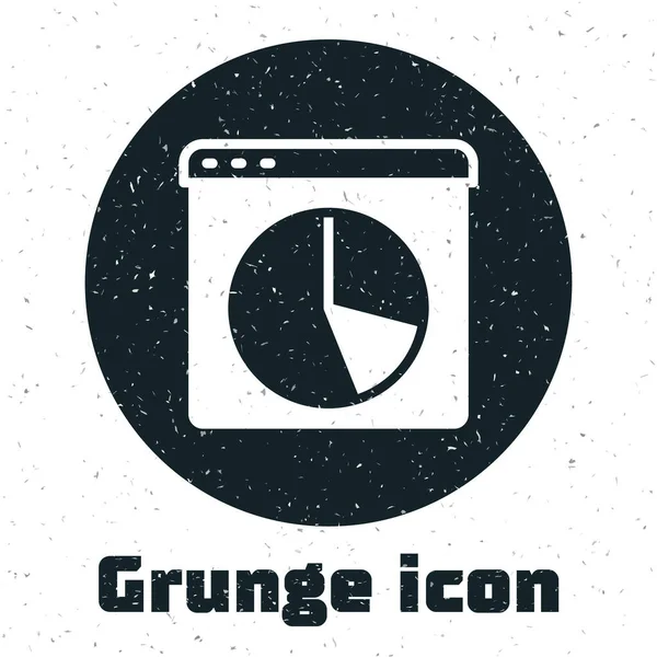 Grunge Graph 다이어그램 그래픽 아이콘 배경에 모노크롬 빈티지그리기 Vector — 스톡 벡터