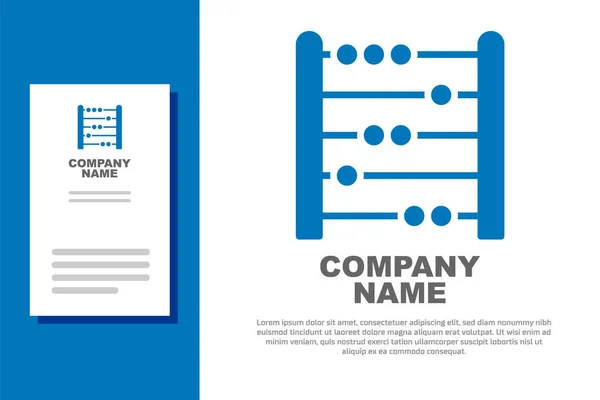 Blaues Abacus Symbol Isoliert Auf Weißem Hintergrund Traditioneller Zählrahmen Bildungszeichen — Stockvektor
