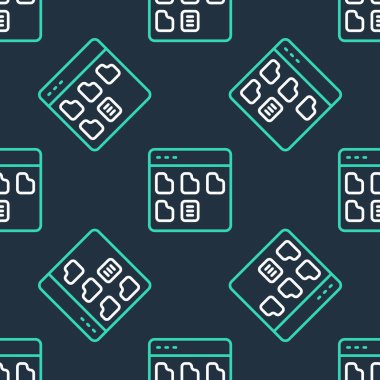 Satır Tarayıcı dosya simgesi siyah arkaplanda izole edilmiş pürüzsüz desen. Vektör