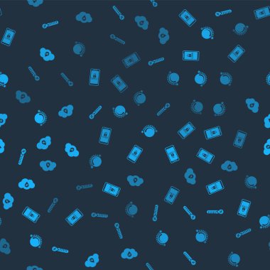 Rutubeti, mobil ve şifre korumasını, termostatı ve kusursuz deseni ayarla. Vektör