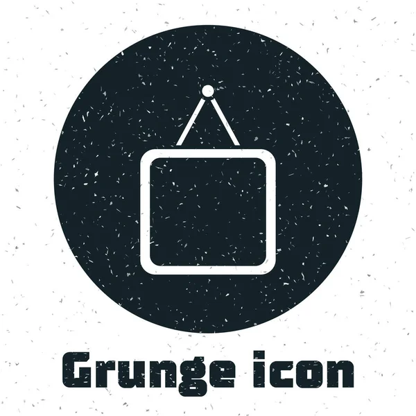 Grunge Mirror Symbol Isoliert Auf Weißem Hintergrund Monochrome Vintage Zeichnung — Stockvektor