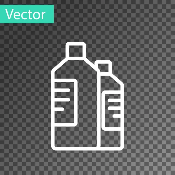Белая Линия Пластиковые Бутылки Стирального Порошка Отбеливателя Жидкости Мытья Посуды — стоковый вектор