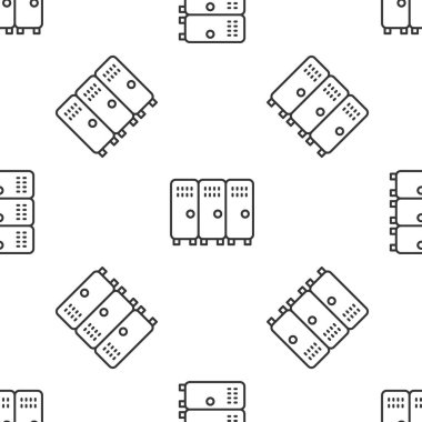 Gri çizgili dolap ya da hokey, futbol, basketbol takımı ya da işçiler için soyunma odası beyaz arka planda izole edilmiş kusursuz desen. Vektör