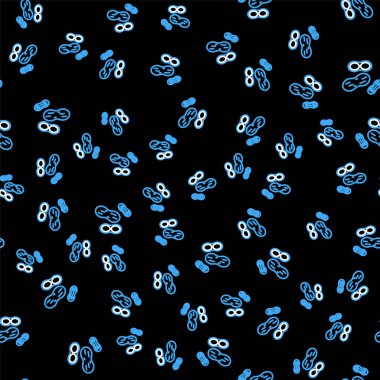 Çizgi Peanut simgesi siyah arkaplanda izole edilmiş. Vektör