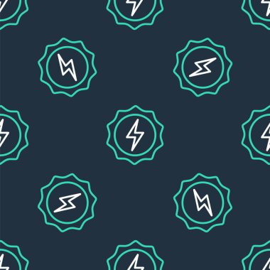 Şimşek çizgisi simgesi siyah arkaplanda izole edilmiş. Flaş işareti. Flaş ikonunu yükle. Gök gürültüsü. Yıldırım çarpması. Vektör