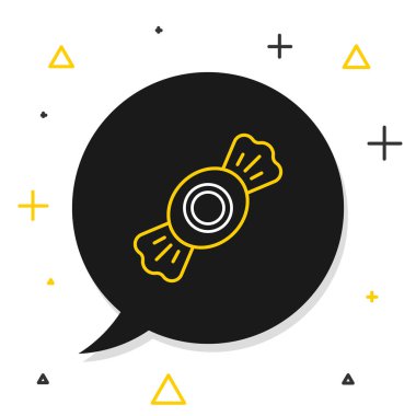 Çizgi Şekeri simgesi beyaz arkaplanda izole edildi. Renkli taslak konsepti. Vektör