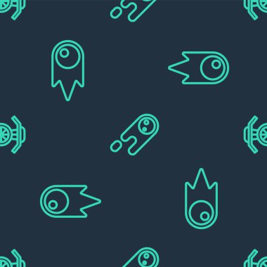 Kuyrukluyıldız çizgisi hızla düşüyor ve Kozmik gemi pürüzsüz bir şekilde ilerliyor. Vektör