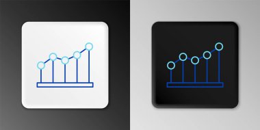Çizgi pasta grafiği bilgi simgesi gri arkaplanda izole edildi. Diyagram çizelgesi. Renkli taslak konsepti. Vektör