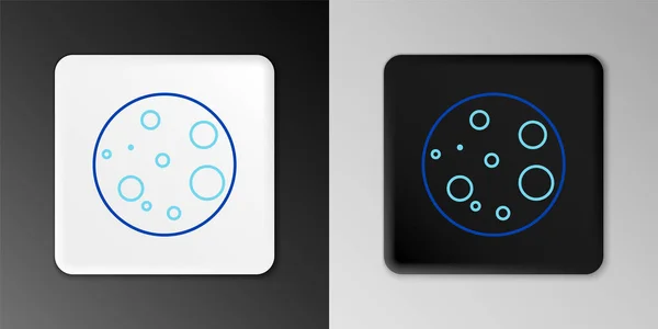 Icono Luna Línea Aislado Sobre Fondo Gris Concepto Esquema Colorido — Archivo Imágenes Vectoriales