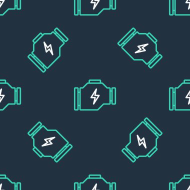 Çizgi Kontrol Motoru simgesi siyah arkaplanda izole edildi. Vektör