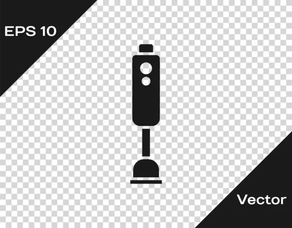 Schwarzes Blender Symbol Auf Transparentem Hintergrund Elektrischer Küchenmixer Mit Schüssel — Stockvektor