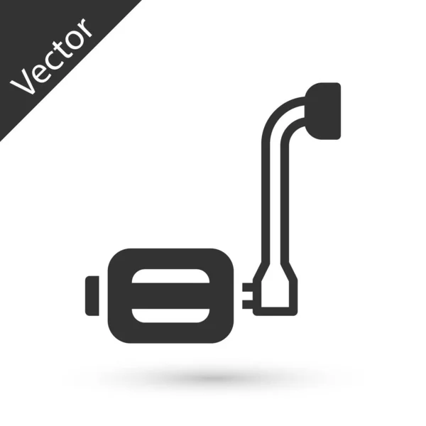 Icono Pedal Bicicleta Gris Aislado Sobre Fondo Blanco Vector — Archivo Imágenes Vectoriales