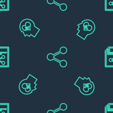 Sırayı paylaş, kafanı kalp atışlarıyla doldur ve kusursuz şablon oluştur. Vektör