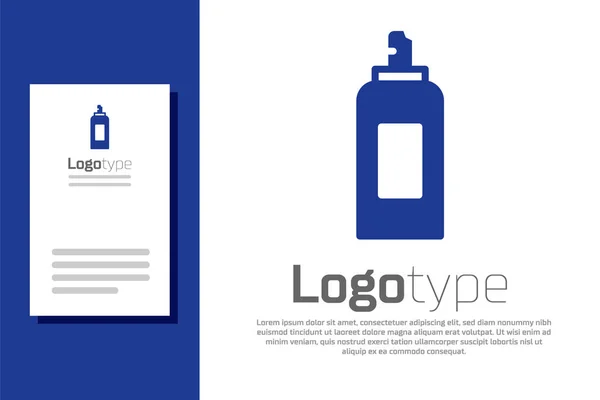 Spray de tinta azul pode ícone isolado no fundo branco. Elemento de modelo de design de logotipo. Vetor — Vetor de Stock