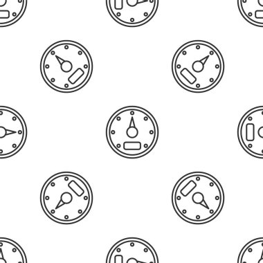 Gri çizgi hız göstergesi simgesi beyaz arka planda izole edilmiş. Vektör