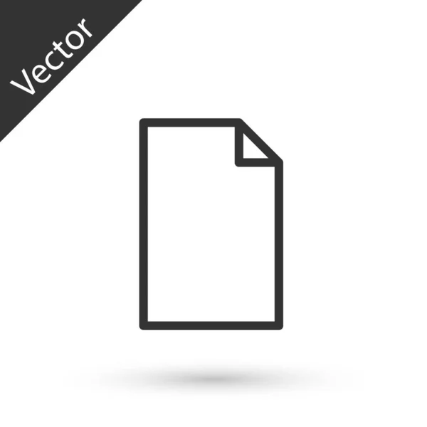 Línea gris Icono de documento vacío aislado sobre fondo blanco. Icono de lista de verificación. Concepto de negocio. Vector — Vector de stock