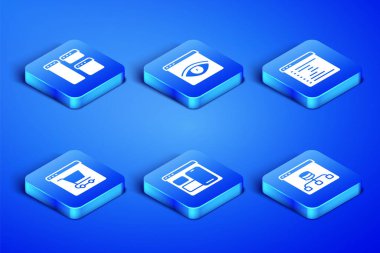 Sunucu, Data, Tarayıcı penceresi, Web geliştirici programlama kodu, Ekranda online alışveriş, takma ad ve simge ayarlayın. Vektör