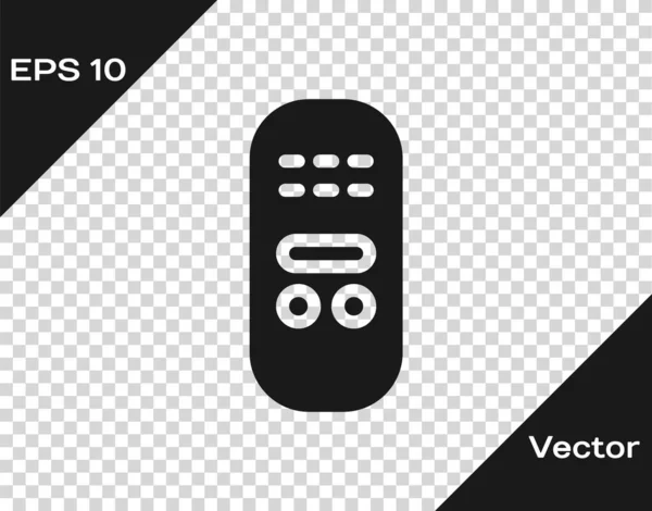 Black Remote control icon isolated on transparent background. Vector — Stock Vector