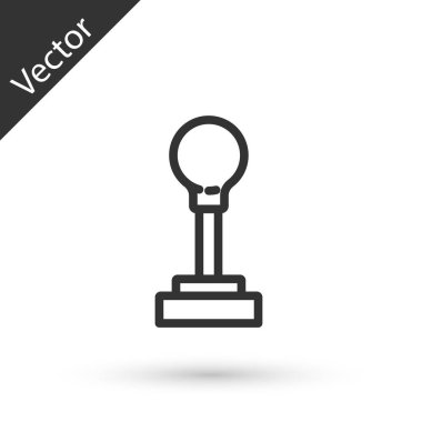 Gri çizgi vites değiştiren simgesi beyaz arkaplanda izole edildi. Elle iletim simgesi. Vektör