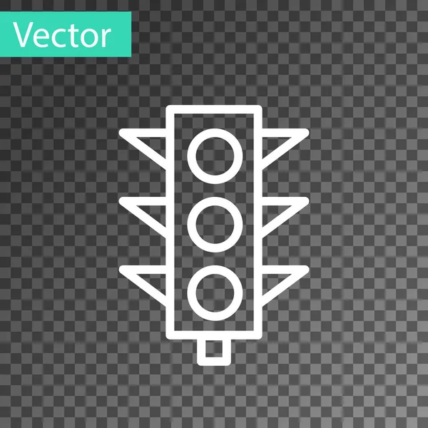 Icono del semáforo negro aislado sobre fondo transparente. Vector — Vector de stock