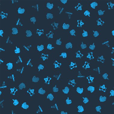 Beyzbol eldiveni, oyuncu göğüs koruyucusu, kask ve sopanın kusursuz desenleri. Vektör