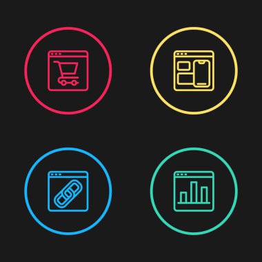 Satır Tarayıcı penceresi, Grafik grafiksel bilgi, Web geliştirici programlama kodu ve çevrimiçi ekran simgesi alışverişini ayarla. Vektör