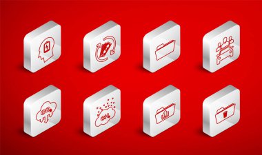 Silme dizinini, geri ödeme parasını, dizini, araba paylaşımını, yüklemeyi, düşük pilli kafayı, metan salınımını azaltmayı ve CO2 bulut simgesini ayarla. Vektör