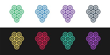 Havyar simgesini siyah beyaz arkaplanda izole et. Vektör.