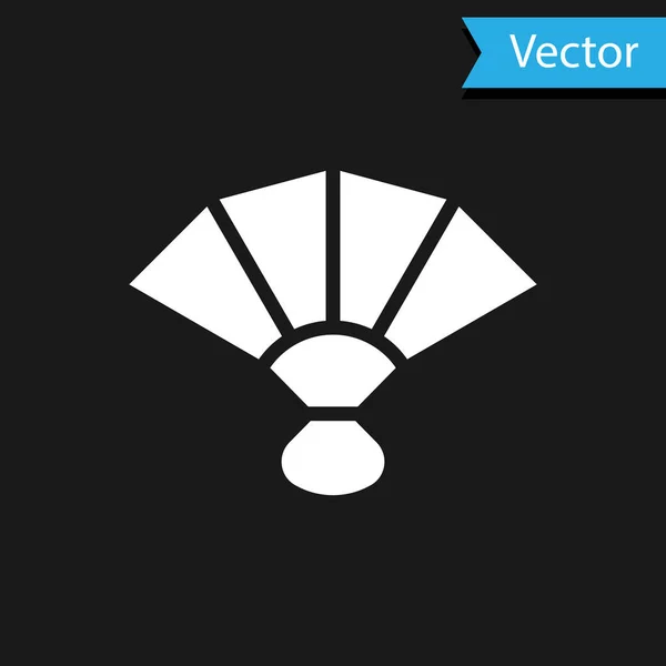 Weißes Flamenco-Accessoire-Symbol auf schwarzem Hintergrund. Vektor — Stockvektor