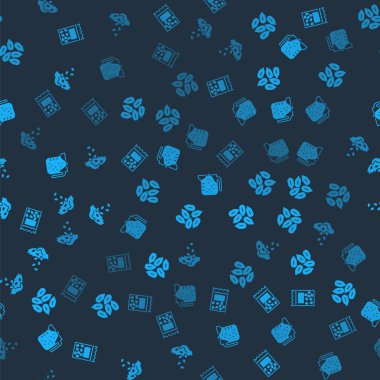 Tohum, tohum, ölçü kabı ve kusursuz desenlerle dolu bir paket hazırla. Vektör