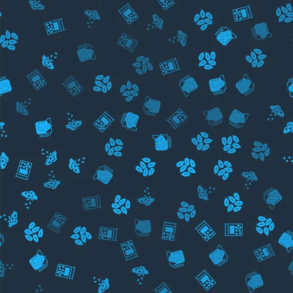 Tohum, tohum, ölçü kabı ve kusursuz desenlerle dolu bir paket hazırla. Vektör