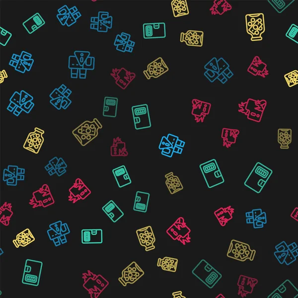 Fabrikanın kapanması, hapishane kapısı, bozuk parayla dolu cam para kavanozu ve pürüzsüz bir şekilde yanan evi ayarla. Vektör