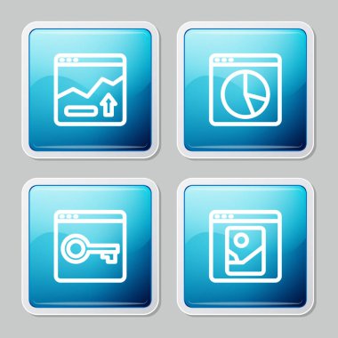 HTTPS, SSL ve Fotoğraf rötuş simgesi ile sitenizi güvence altına alın. Vektör