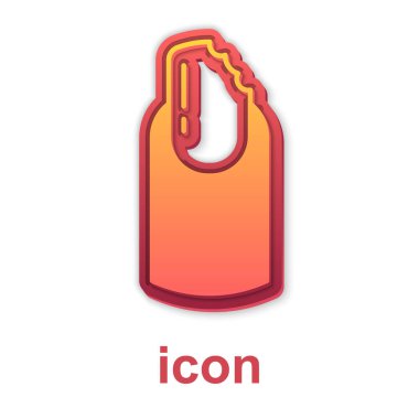 Gold Broken nail icon isolated on white background. Cracked fingernail. Vector