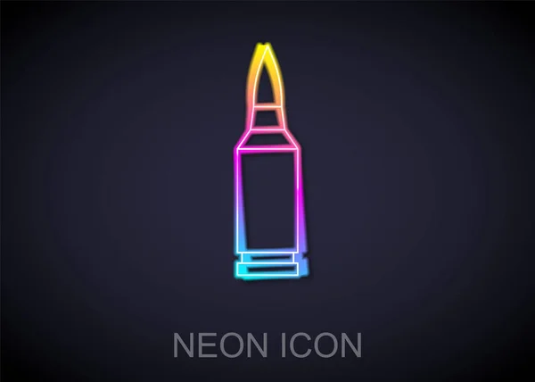 Świecąca neonowa ikona kuli odizolowana na czarnym tle. Wektor — Wektor stockowy
