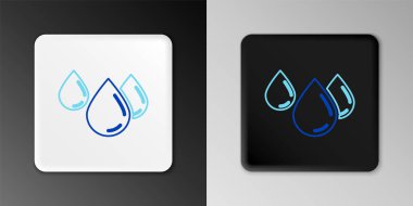 Line Water damla simgesi gri arkaplanda izole edildi. Renkli taslak konsepti. Vektör