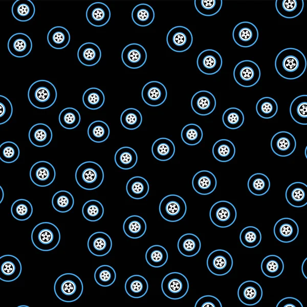 Line Car bromsikonen isolerad sömlös mönster på svart bakgrund. Vektor — Stock vektor
