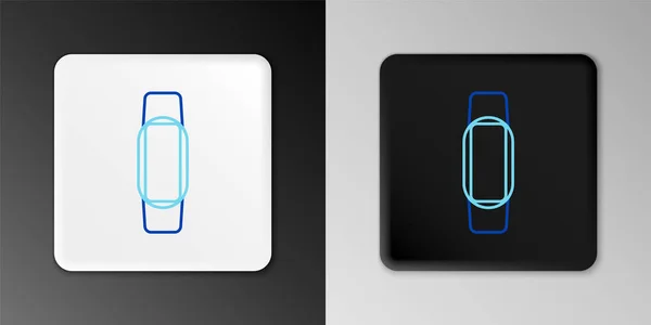 Ligne icône Smartwatch isolé sur fond gris. Concept de contour coloré. Vecteur — Image vectorielle