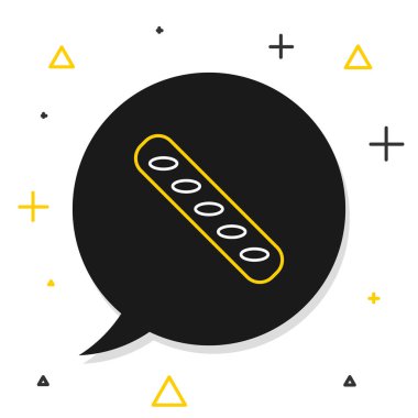 Fransız ekmeği simgesi beyaz arka planda izole edilmiş. Renkli taslak konsepti. Vektör