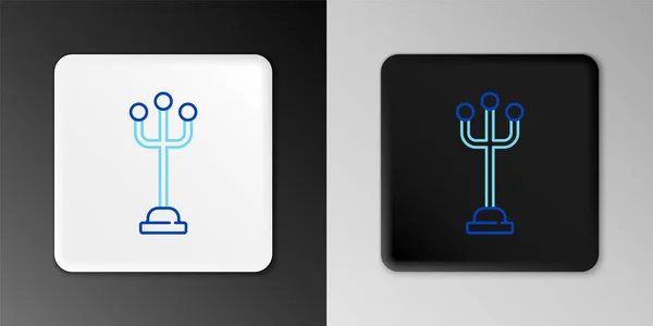 Line Coat stand icono aislado sobre fondo gris. Concepto de esquema colorido. Vector — Vector de stock