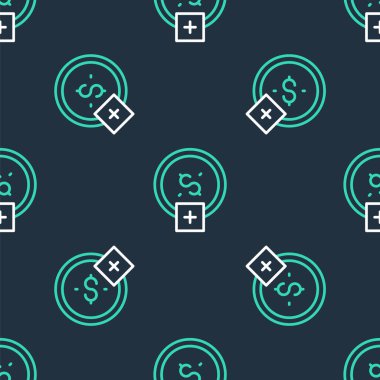 Çizgi Sigarayı Durdur, para tasarrufu simgesi siyah arkaplanda izole edilmiş. Para biriktirmek için sigarayı bıraktım. Vektör