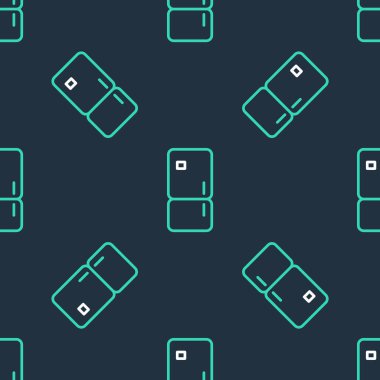 Buzdolabı simgesi siyah arkaplanda izole edilmiş. Buzdolabı buzdolabı. Ev aletleri ve aletler. Vektör