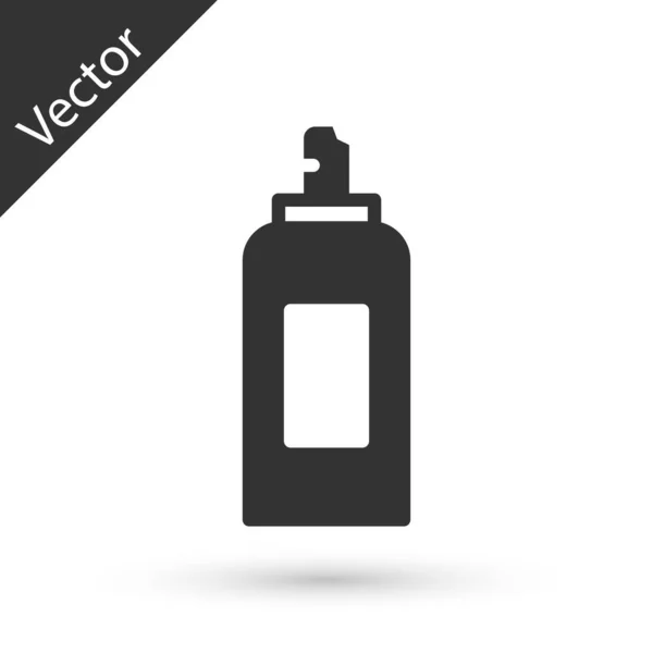 Spray de tinta cinza pode ícone isolado no fundo branco. Vetor — Vetor de Stock