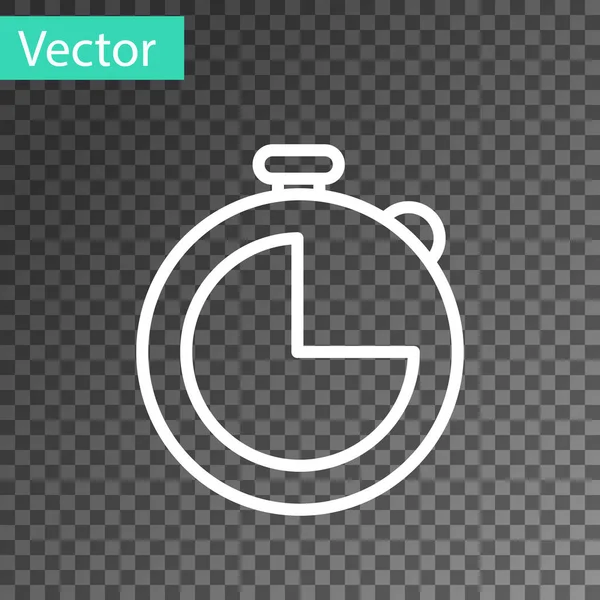 White Line Küchenzeituhr-Symbol isoliert auf transparentem Hintergrund. Kochutensilien. Vektorillustration — Stockvektor