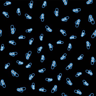 İktidar için çizgi hapları, afrodizyak ikon siyah arka planda izole edilmiş kusursuz desen. Erkekler ve kadınlar için seks hapları. Vektör