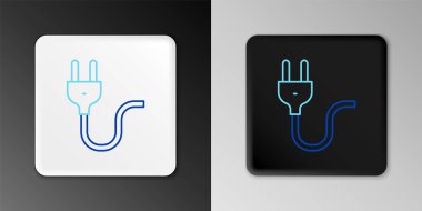 Elektrik hattı simgesi gri arkaplanda izole edildi. Bağlantı kavramı ve elektriğin kesilmesi. Renkli taslak konsepti. Vektör