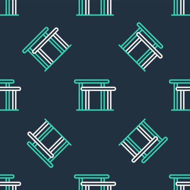 Çizgi jimnastik ekipmanları düzensiz çubuklar simgesi siyah arka planda izole edilmiş. Vektör